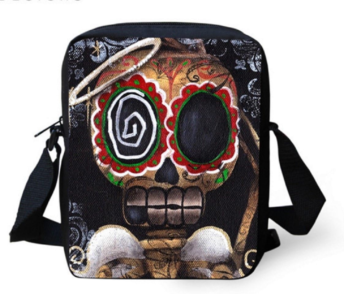 Lanna Siam® Halloween Punk Rock Skull Crossbody/Shoulder Bag