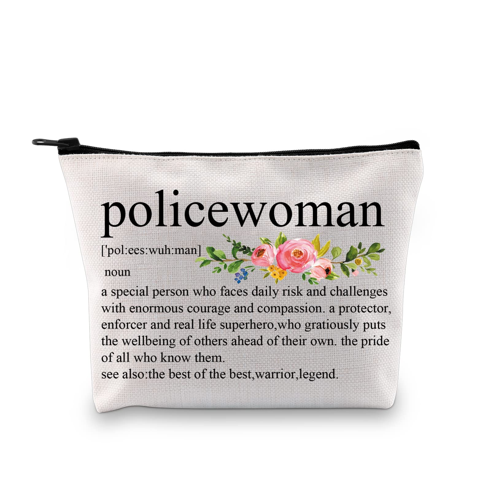 Policewoman Definition EU Makeup Bag - Police Officer & Sergeant Gift - Police Academy Graduation Gear Bag