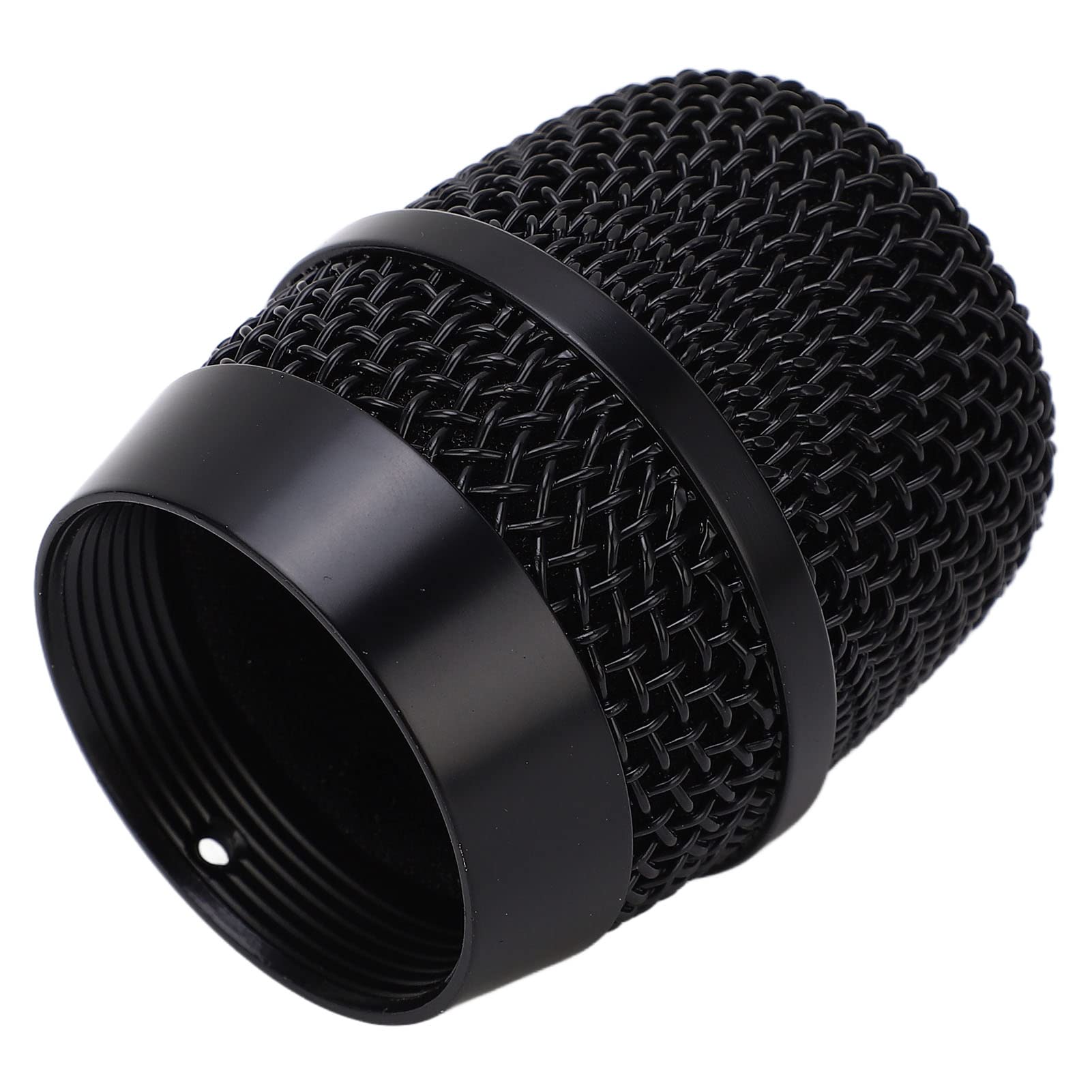 Replacement Microphone Grille, Round Head Mesh Microphone Grille with Mic Windscreen Cotton Microphone Grille for BBS666 Black