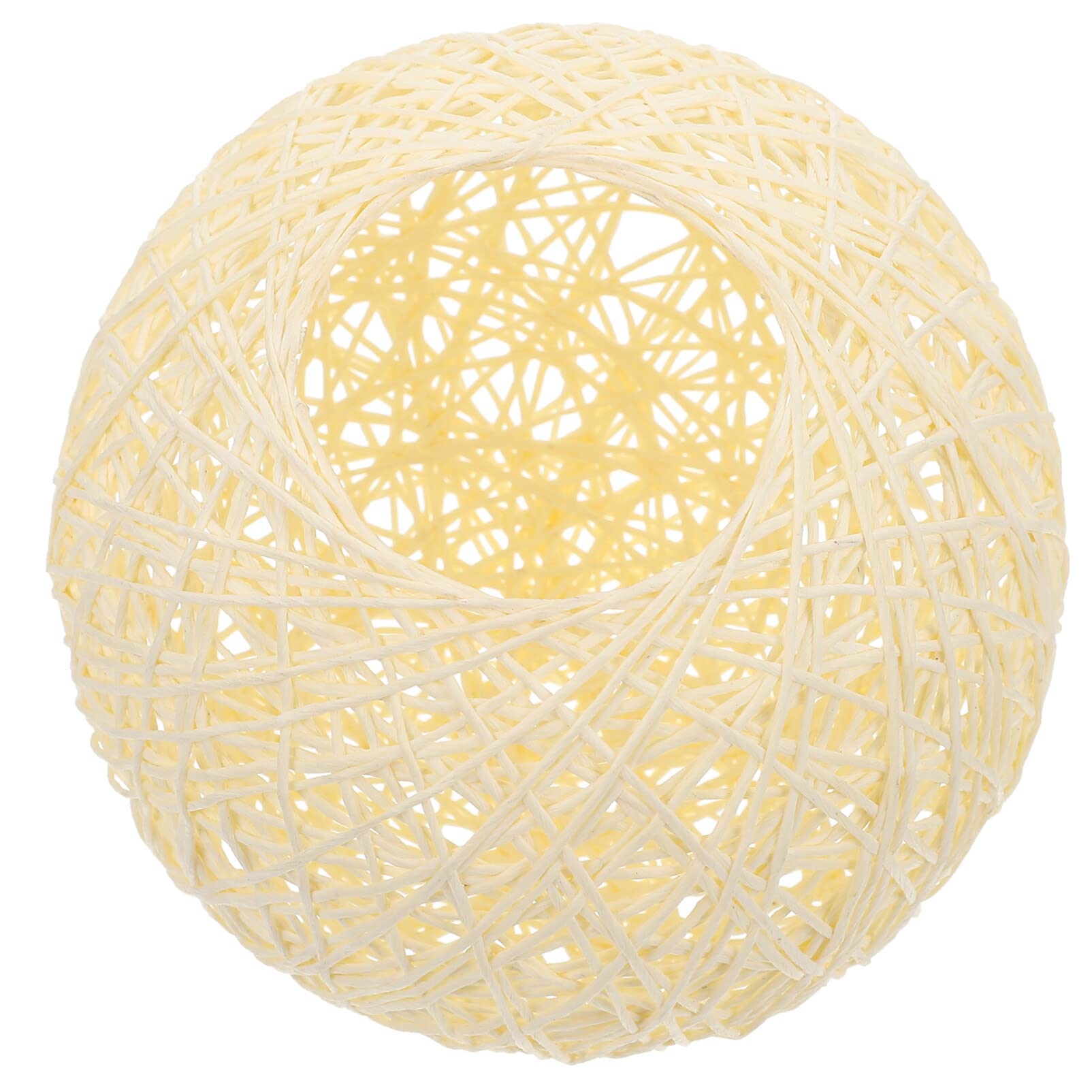 Operitacx Rattan Wicker Lampshade 5.7 Inch Boho Style Pendant Light Cover Ceiling Lamp Shade for Dining Room Bar Bedroom