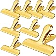 Funfery Chip Clips Bag Clips Gold Stainless Steel Clip for Food Storage,Air Tight Seal Chip Bag Clip 3 Inch Strong Food Clipp