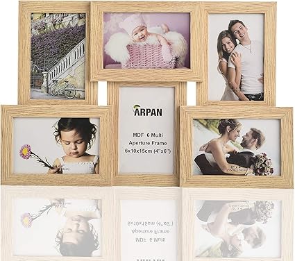 Arpan Collage Multiple Picture Frames For 6 Photos In 4 X 6 Inches Wooden Mdf Wall Mounting Frame Natural Amazon Co Uk Home Kitchen Arpan Collage Multiple Picture Frames For 6 Photos In 4 X 6 Inches Wooden Mdf Wall Mounting Frame Natural Amazon Co Uk Home Kitchen