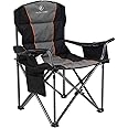 ALPHA CAMP Oversized Camping Folding Chair Heavy Duty Support 450 LBS Oversized Steel Frame Collapsible Padded Arm Chair with