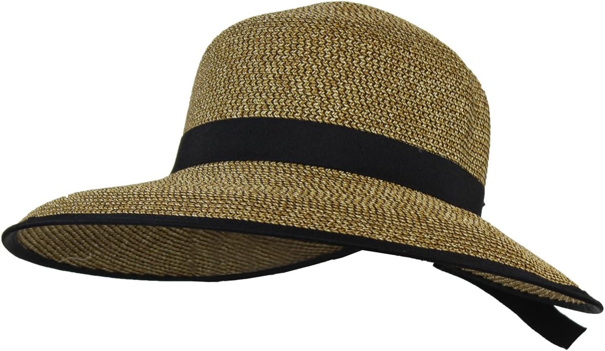 UPF 50+ Summer Ponytail Cloche Straw Sun Hat – Adjustable Beach & Garden Cap