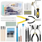 VASTOOLS 42Pcs 3D Printer Accessories Kit, Professional Deburring Tool Set with Nozzle Cleaning Needles, Scraper, Pliers, Files,Sanding &amp; Polishing Tools for 3D Printing