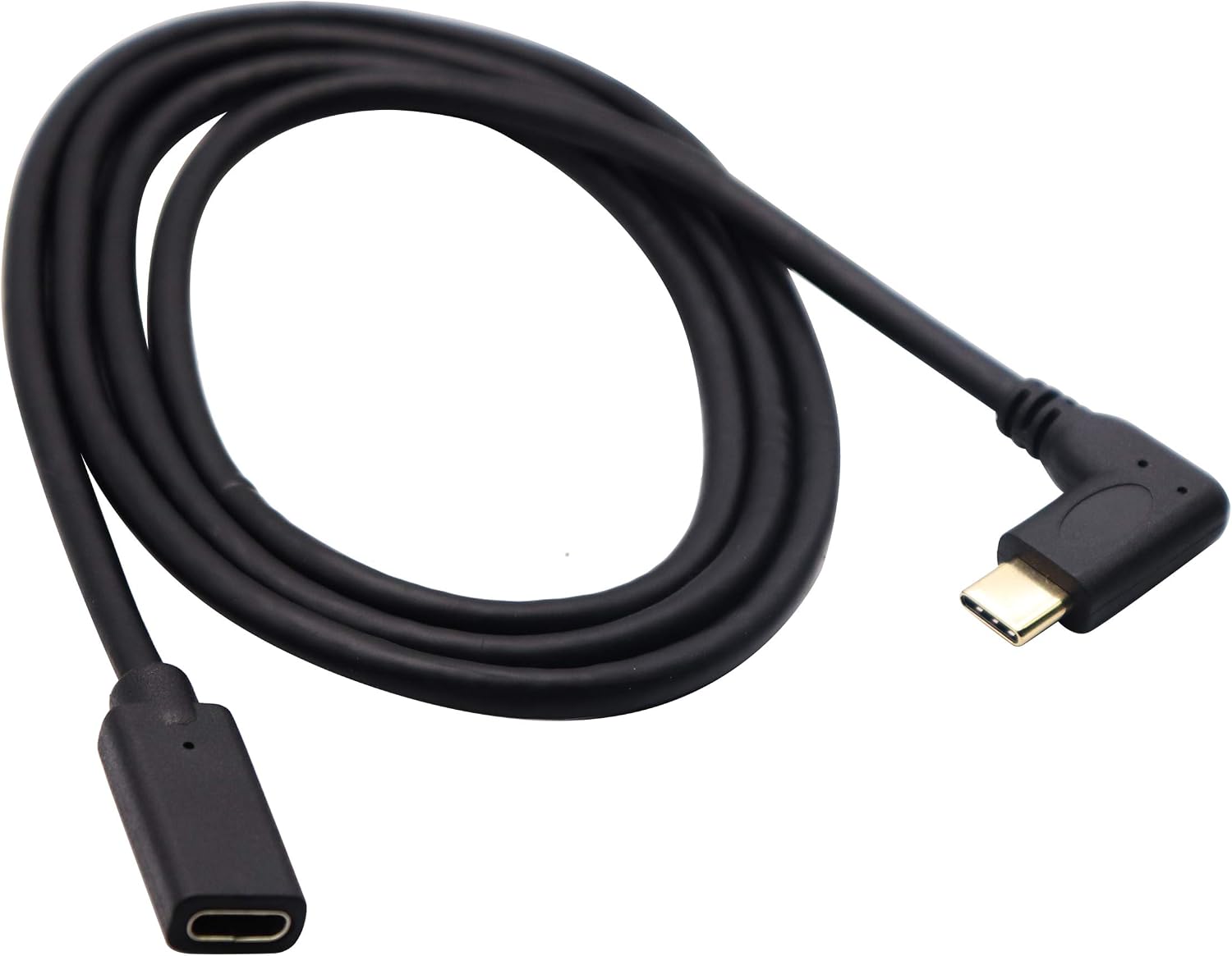 AAOTOKK 3.1 Type c Extension Cable 90 Degree USB 3.1 Type C Female to Male Gen 2 (10Gbps) Connector Extension Cable