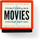 Brass Monkey Poorly Explained Movies – Holiday Edition Party Game with 125 Cards Featuring Uniquely Terrible Descriptions of Movies, Suitable for 2-8 Players