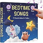 LEARNING BUGS Bedtime Songs – 13 Timeless Lullabies for Little Ones, Musical Books for Toddlers, 28-Button Music Book, Musical Toys for Toddlers 1-3