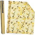 ERKOON Beeswax Food Wraps 1 Meter Roll (13 x 39.37 Inch) Reusable Cotton Wrap for Sandwiches Fruits Kitchen Storage Sustainab