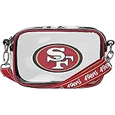 FOCO NFL Womens NFL Team Logo Stripe Clear Crossbody Bag
