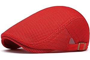 meioro Mens Breathable Mesh Summer Hat Adjustable Flat Cap Newsboy Beret Ivy Cap Irish Cabbie Fishing Hats