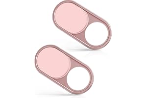 imluckies Metal Webcam Cover Slide, 0.023in Camera Cover for Laptop Computer, MacBook Pro/Air iMac iPad Tablet iPhone 8/7/6 Plus, Echo Show/Spot Web Camera Blocker Protect Your Privacy [2 Pack Pink]