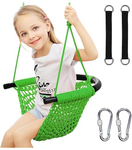 Columpio De Lona Para Bebés Y Niños Pequeños, Asiento Colgante De Madera Para Interiores Y Exteriores Con Cinturón De Seguridad Y Accesorios De Montaje, Adecuado Para Edades De Hasta 3 Años