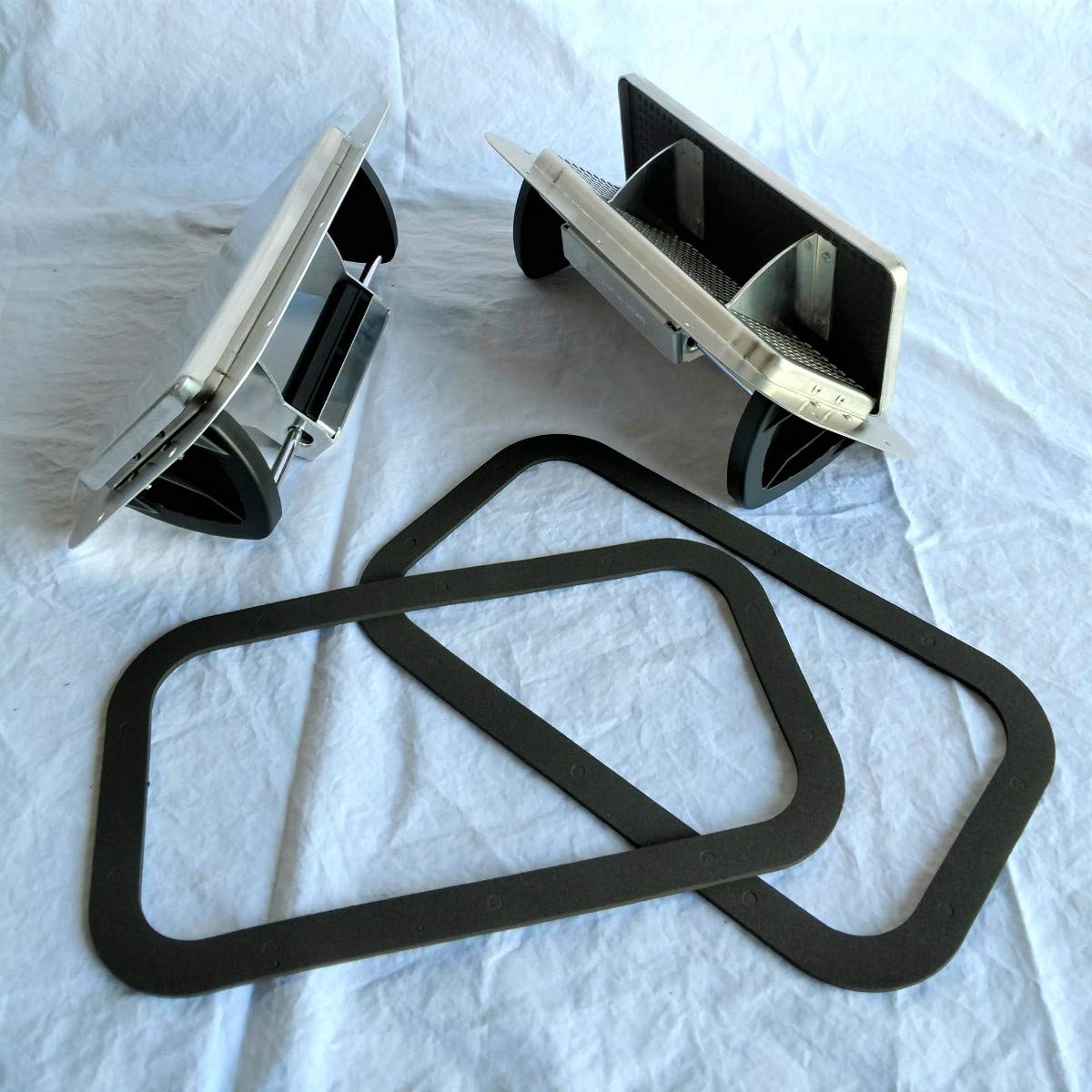Photo 1 of Horse Trailer RV Camper Van Enclosed Roof Vent 1 Pair Aluminum Popup Air Flow Low Profile and Gaskets. Can be roof mounted or on side of vehicle. Adds airflow into vehicles upon traveling.