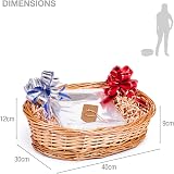Woodluv Create Your Own Wicker Gift Hamper Oval Basket Kit Natural view 5