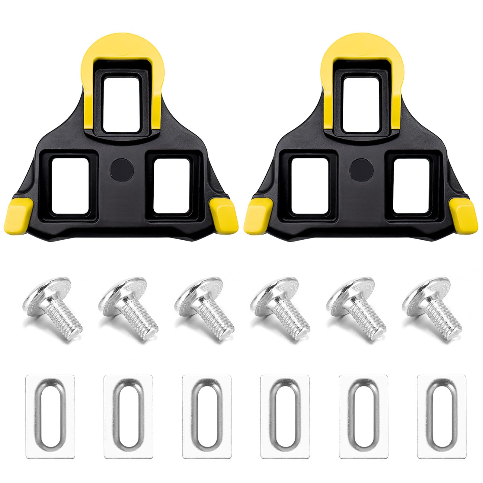 Cleats for Cycling Shoes, 2pcs Cleats Set for Shimano SPD-SL (SH11 SH12 SH10) SPD SH51 & KEO/Delta Bike Replacement Cleats Bicycle Pedal Cleats for Indoor Cycling & MTB Road Bike Pedal Cleat Set