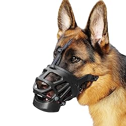 BARKLESS Basket Muzzle for Dogs, Humane Muzzle to
