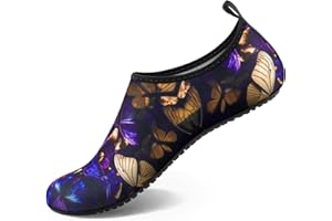 Homitem Water Shoes for Women Men Aqua Socks Swim Beach Pool River Slip-On Barefoot Quick-Dry Vacation Cruise Essentials Accessories for Yoga Kayak Sports