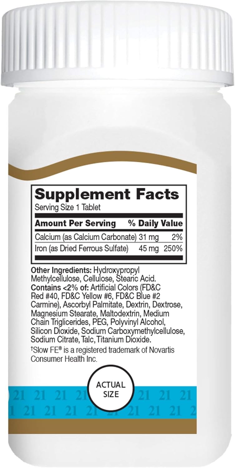21st Century Slow Release Iron Tablets, 60 Count: Health & Personal Care