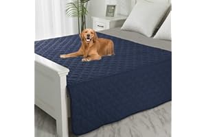 SPXTEX Dog Bed Cover Washable Pee Pads Dog Blankets for Puppy Large Dog Cat,Sofa Reversible Changing Pad Reusable 1 Piece（68"x82",Navy+Stoneblue）