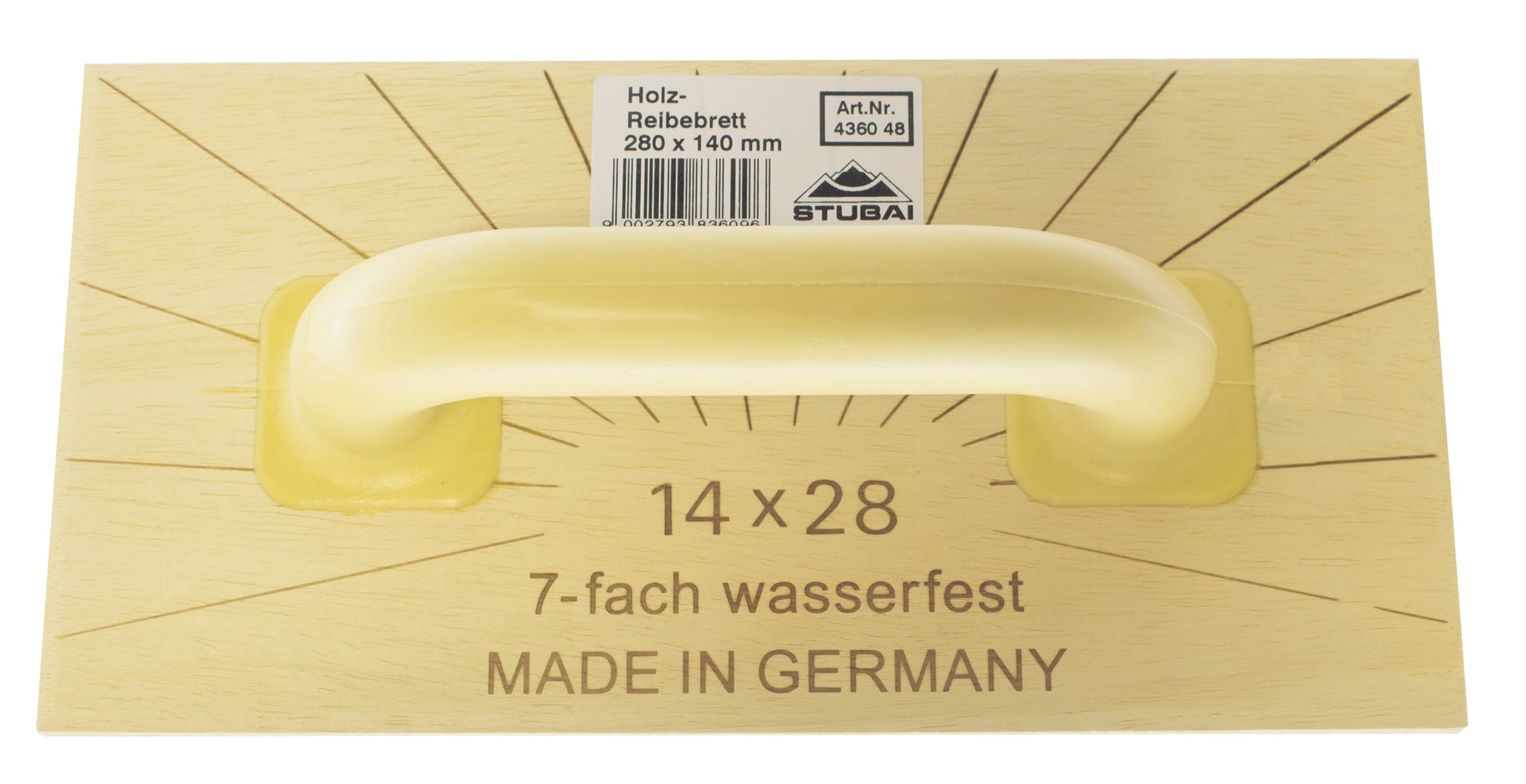 Stubai 436048 Abachi Wood/Plastic Wooden Float, Beige, 140 x 280 mm