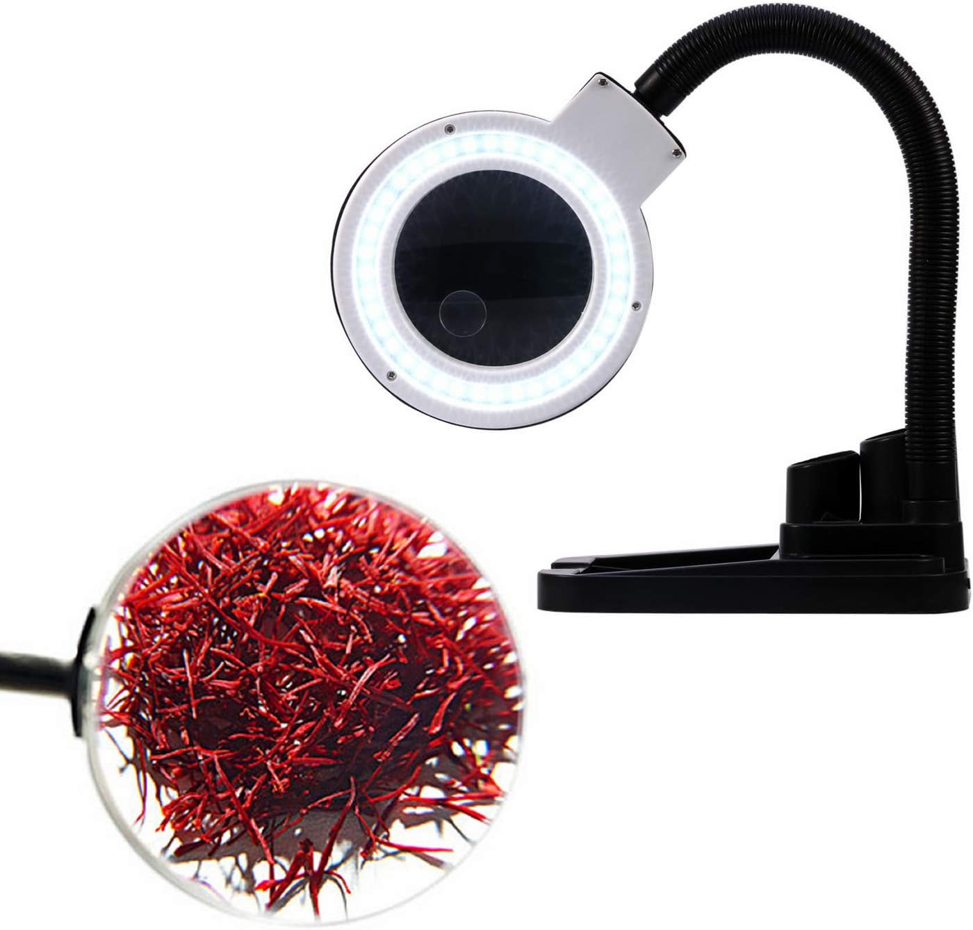 table stand magnifier with light