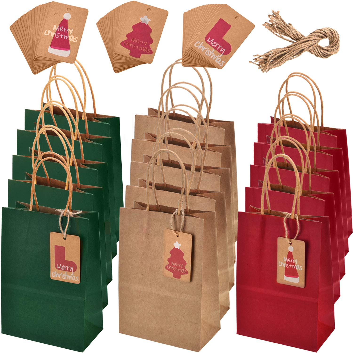 christmas kraft bags