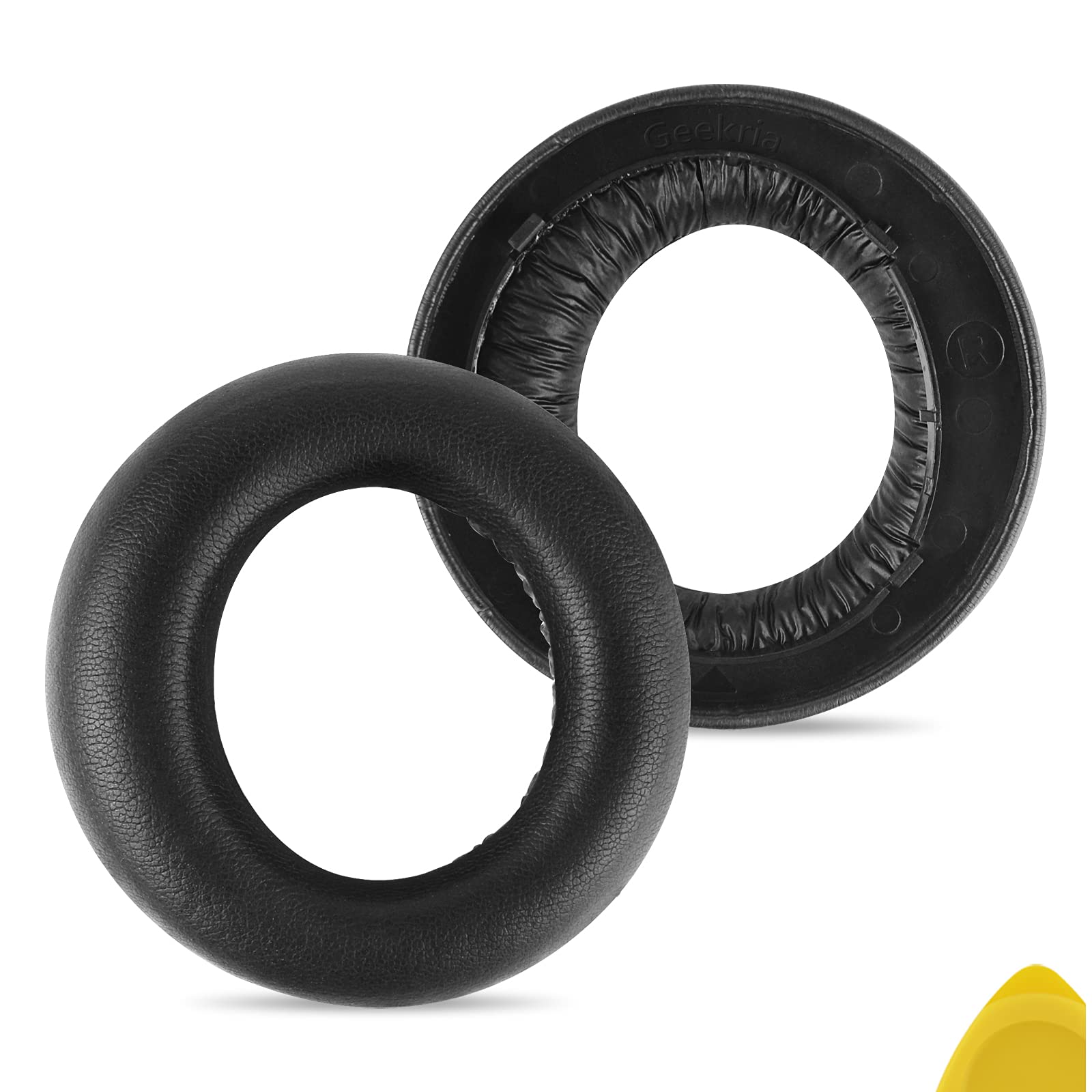 Geekria Replacement Ear Pads for Sony PlayStation 5, PS5 PULSE 3D Wireless Headphones Ear Cushions, Repair Parts (Black)