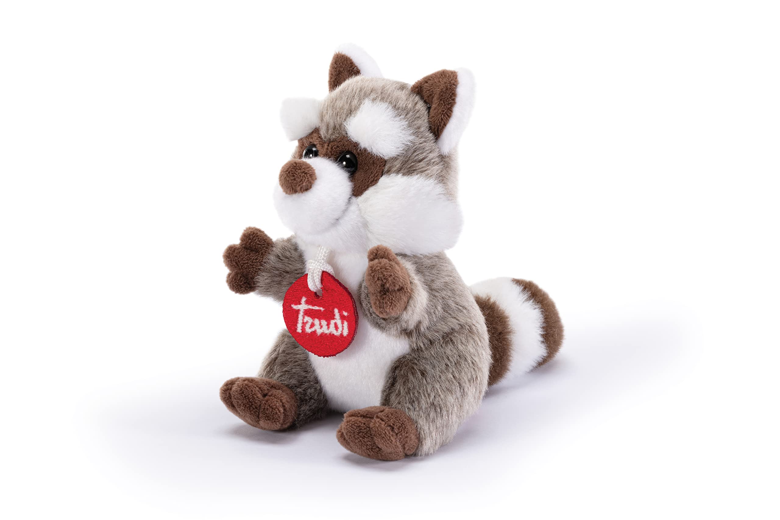 Trudi Trudino Raccoon Small Plush Toy - 9 x 13 x 15 cm, XS Size, Ideal for Valentine's Day, Christmas, and Birthdays, Soft Fire-Retardant Polyester, Classic Trudini Model