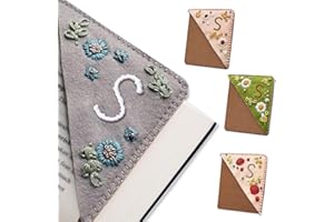 OTRANTO 26 Letters Bookmark All Season Bookmarks for Women Men Reading Book Lovers Gifts Spring Summer Fall Winter Book Mark Corner Personalized Hand Embroidered (J, Winter)