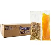 Snappy Snap-Paks, All in One Yellow Popcorn Portion Packets for Popping Machine (6 oz.) with Movie Theater Kernels, Salt, and Coconut Oil, 24 Case Count
