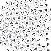 Sunrica 300Pcs Vowel Letter Beads for Friendship Bracelets Making 4X7mm Individual Round White Alphabet Beads A