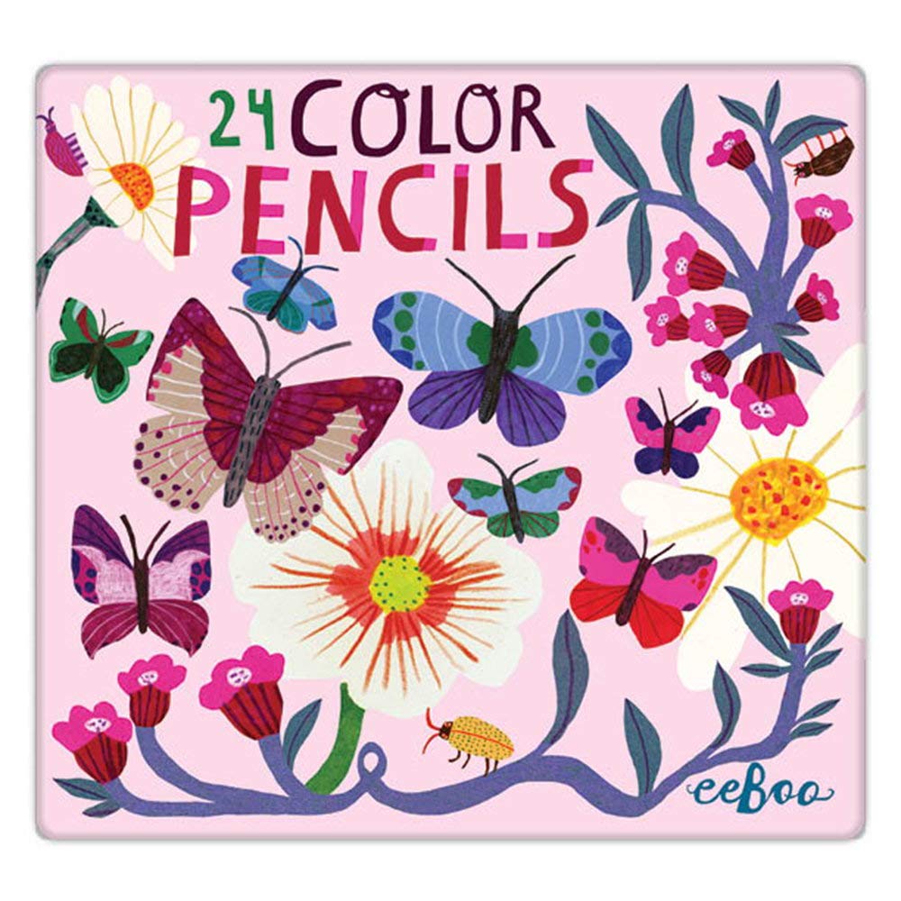 eeBoo - 24 colors, Butterflies and flowers (PNBUF)