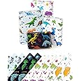 WERNNSAI Dinosaur Wrapping Paper - 10 Sheets Gift Wrapping Paper Wrapping Paper 20'' x 27'' Dino Theme Favor Paper for Kids Boys Birthday Baby Shower Holiday Wrap Paper Set