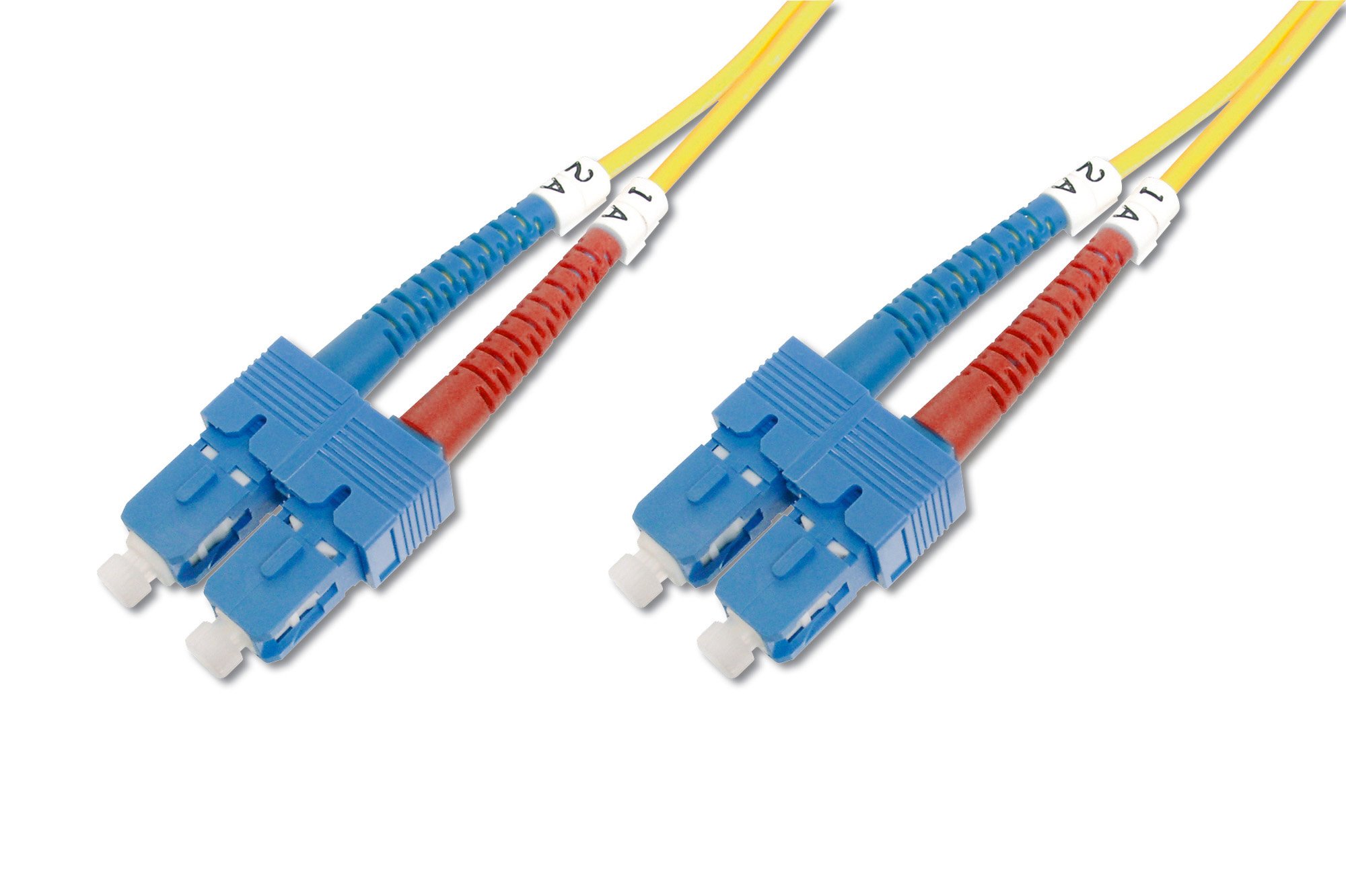 DIGITUS DK-2922-10 – Fibre Optic Cable OS2 – 10 m – SC to SC – Duplex Fibre Optic Cable – 1/10 Gbit/s – SM Singlemode Fibre Optic LAN Cable – Fibre Type: 9/125 µ – Yellow