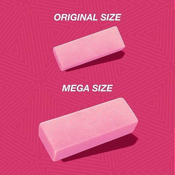 TRIDENT MEGA BUBBLEGUM SUGAR-FREE CHEWING GUM, 9 PACKS OF 10 PIECES (90 TOTAL PIECES)