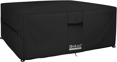 Dokon Square Garden Furniture Cover 300x300x90cm Black Waterproof