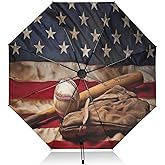 Coikll Large Windproof Umbrella Auto Open Folding Umbrella, 8 Ribs Rain Proof Reverse Umbrella for Travel Golf-(Blue Sky Clouds (1))