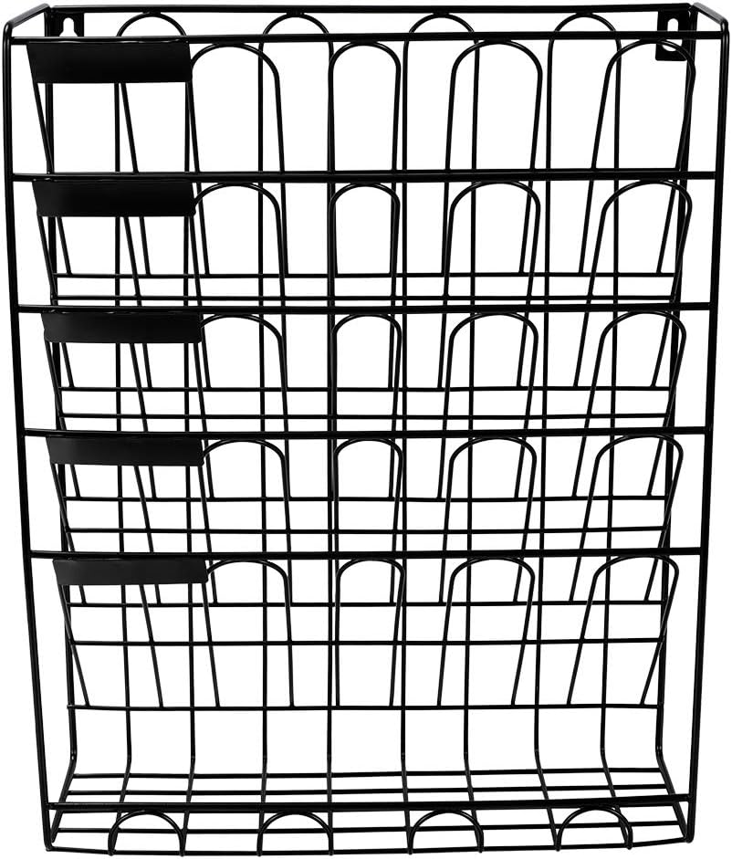New Superbpag Hanging File Organizer, 6 Tier Wall Mount Document Letter Tray File Organizer, Black : Office Products