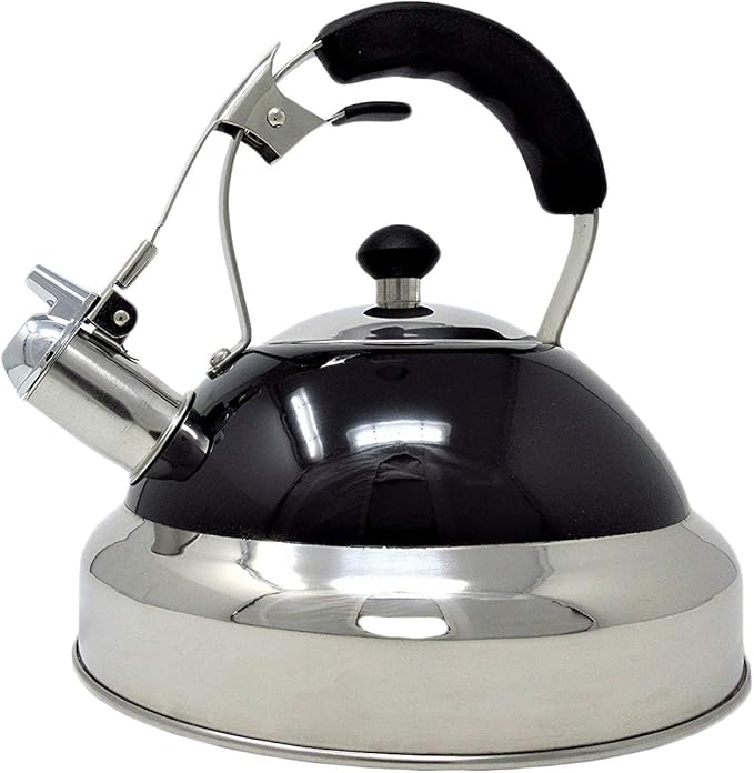 CookSpace 3.5 Litre Black Stainless Steel Induction Whistling Kettle