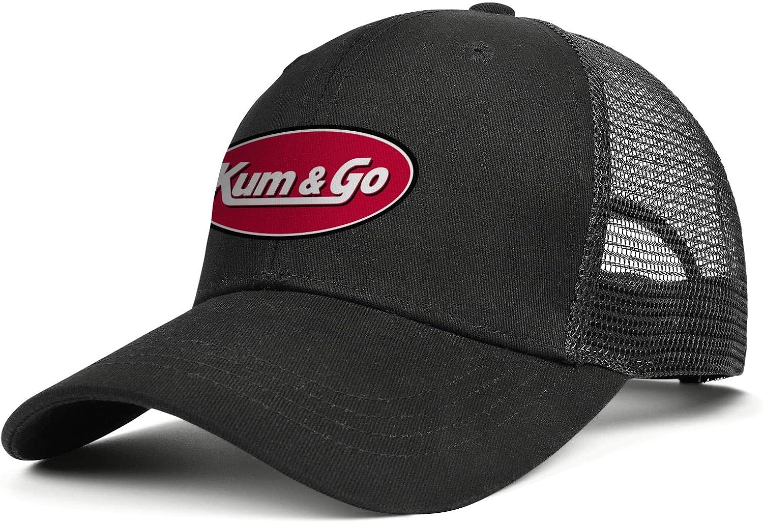 Unisex Baseball Cap Relaxed Messy Kum-&-Go-Logo- Adjustable Trucker Hat Mesh Back Trucker Cap: Clothing