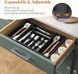 Lifewit Extendable Cutlery Drawer Organizer 9 Compartment 33-57cm Black view 7