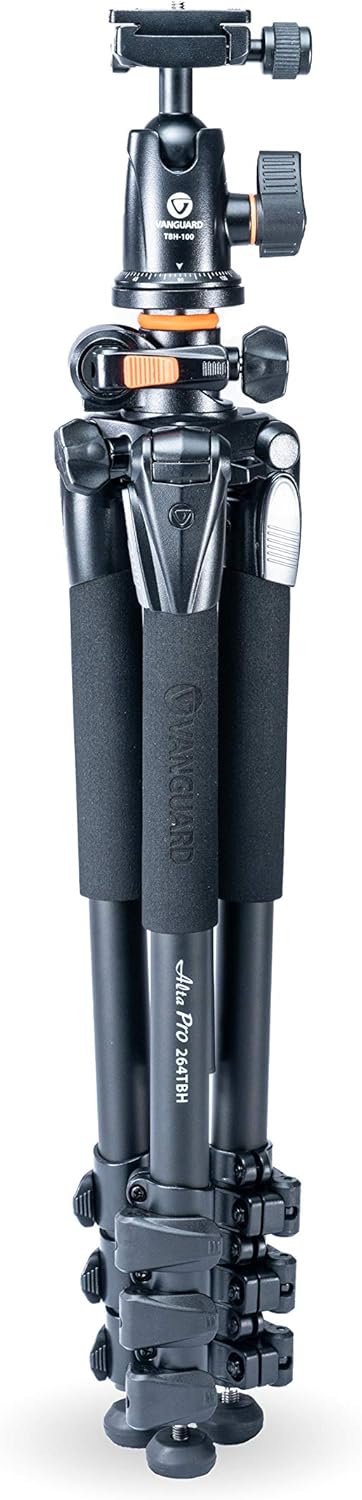 Vanguard Alta Pro 263AB 100 Aluminum Tripod with SBH-100 Ball Head for Sony, Nikon, Canon DSLR Cameras, Black : Camera & Photo