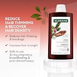 Klorane Strengthening Quinine Edelweiss Shampoo 400ml Tired Hair Loss Sulphate view 2