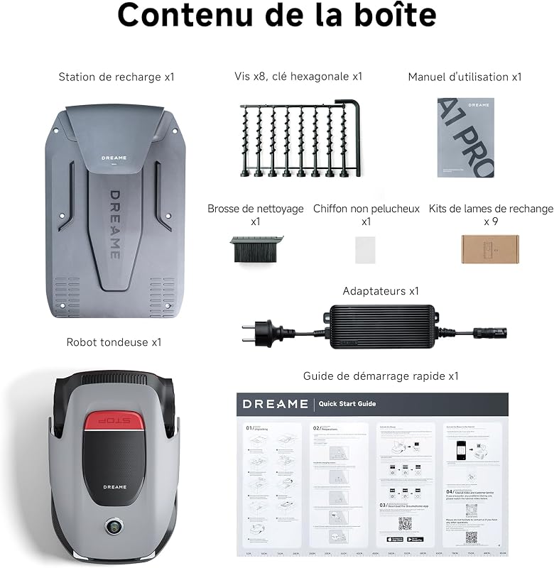 A1 Pro Robot Tondeuse sans Fil Périphérique, Recommandé 2000 m²