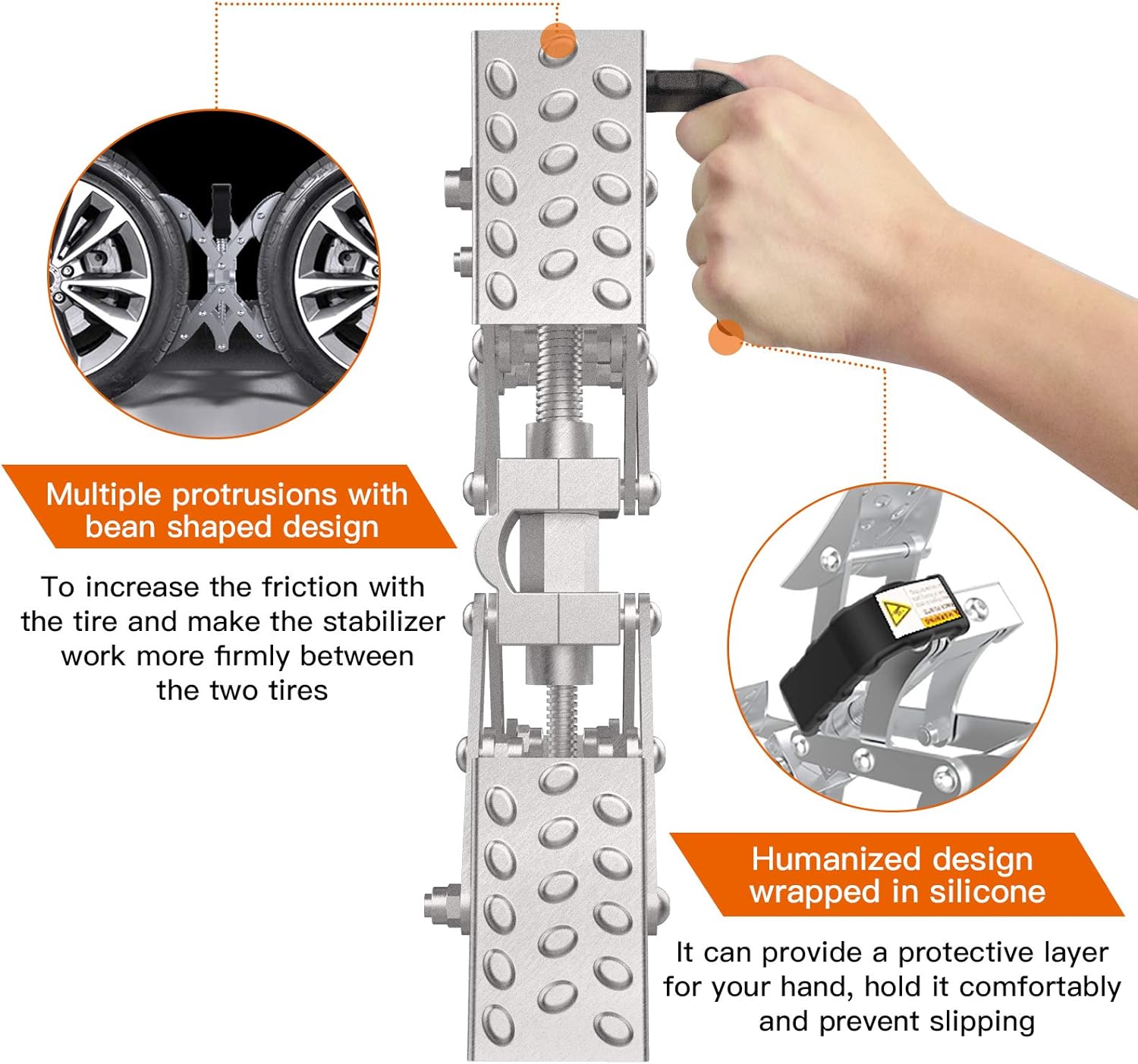Sulythw X-Chock Wheel Stabilizer, RV Tire Stabilizers Locking Chock for Campers Travel Trailers Trucks with Standard Wrench, Faster Than Traditional,1 Pair: Automotive