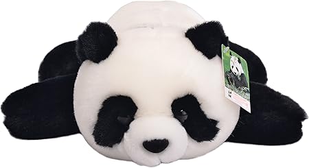 Amazon 特等で パンダの赤ちゃん ぬいぐるみ リアル 肌に優しい 桃の花の目で 四肢が伸ばしている 横になります 25cm ぬいぐるみ おもちゃ