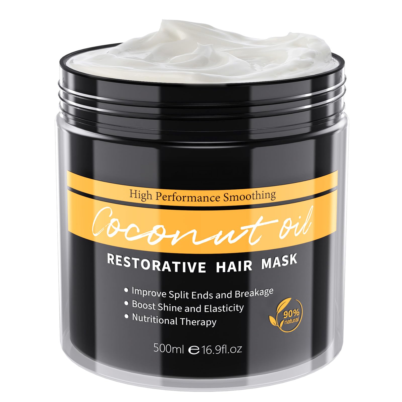 Hair Mask for Dry Damaged Hair, Deep Conditioning for Coloured Hair, Keratin Hair Coconut Oil Restorative Hair Masks for Women with Curly Hair 500ML