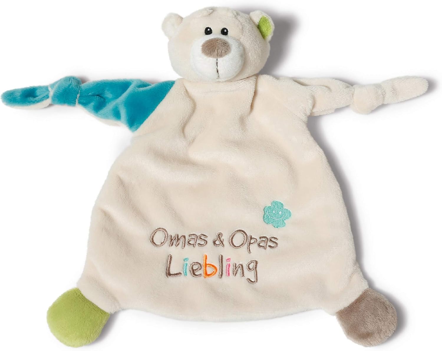 'Nici 40040 Bear Comforter, Message and Image Printed Design, Grandma's and Granddad's Favorite, 25 x 25 cm