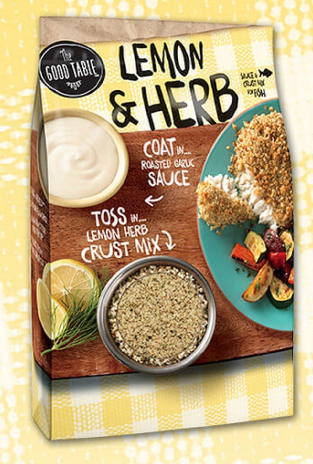 General Mills, Good Table, Chicken and Fish Bread Crumb Coating Mixes with Sauce, 7-Ounce Box (Pack of 3) (Choose Flavors Below) (Lemon Herb Sauce with Crust Mix for Fish)